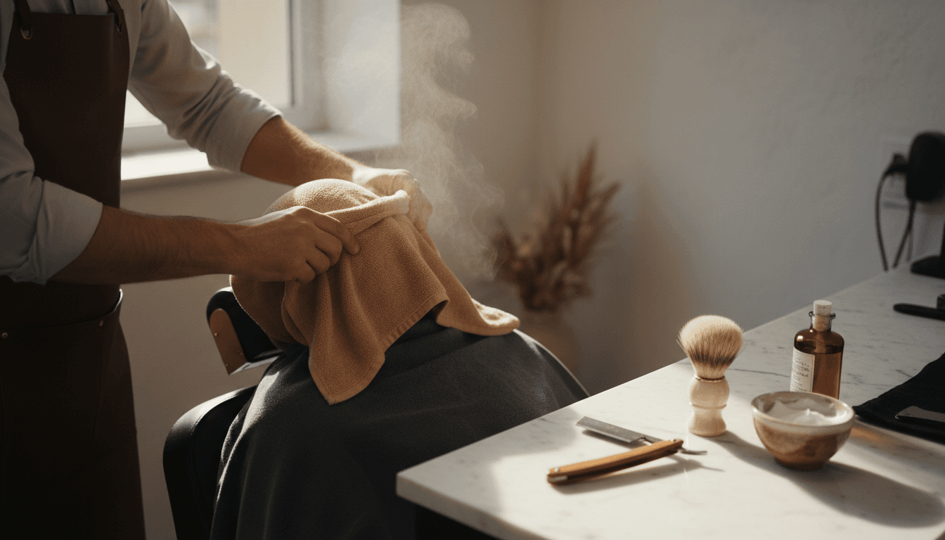 hot towel straight shave